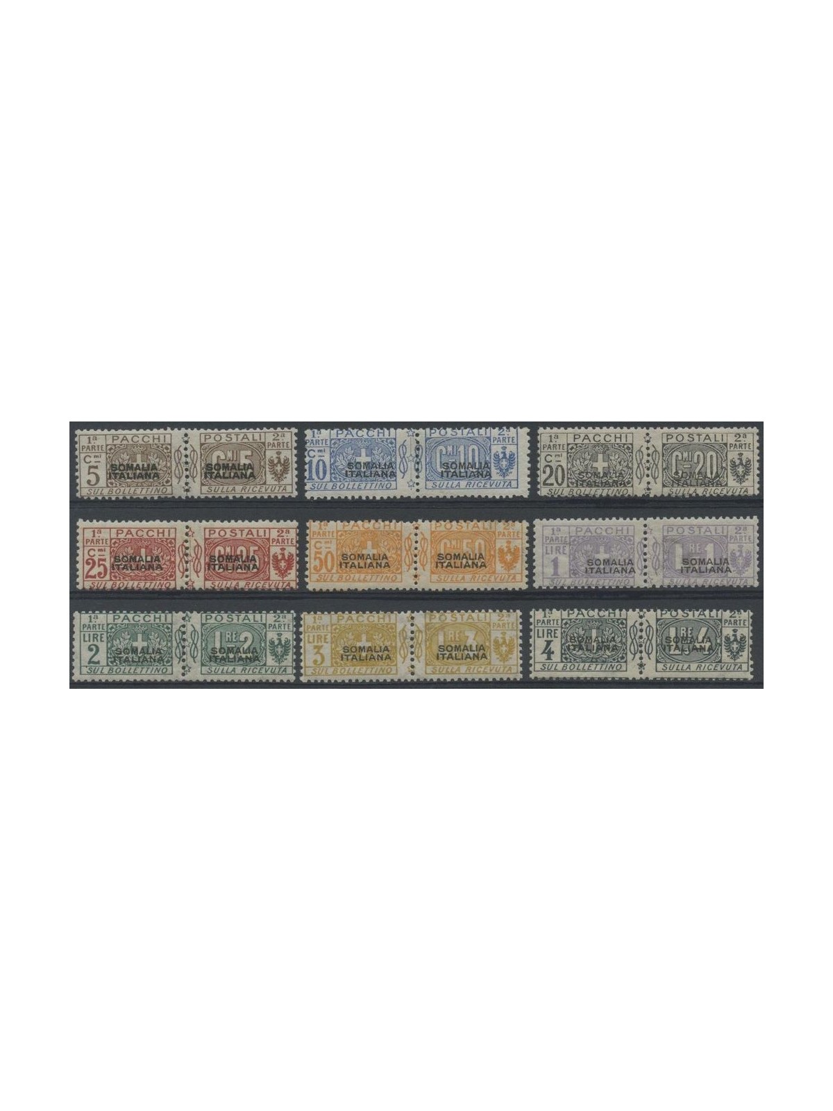 SOMALIA ITALIANA 1917-19 Pacchi postali 9v MNH**