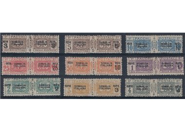 ITALIAN SOMALIA 1923 Postal parcels above. in besa and rupees 9v MNH**