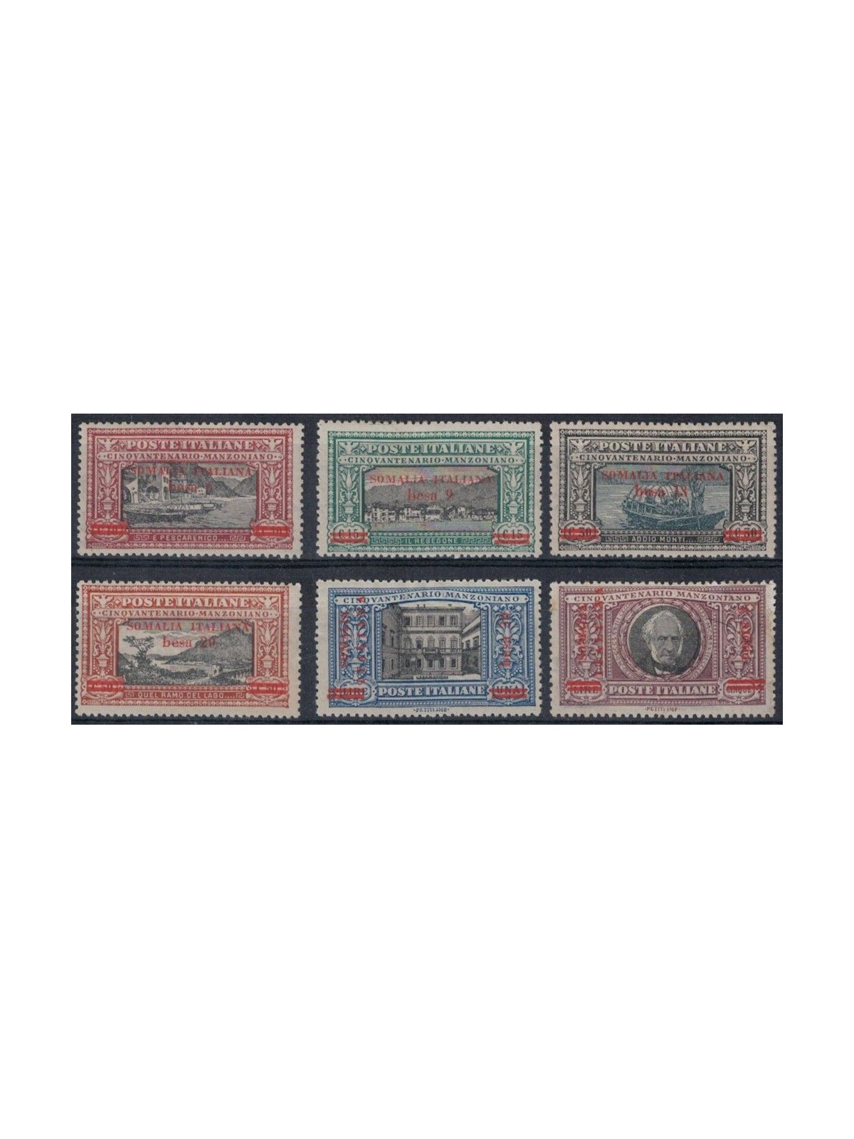 ITALIAN SOMALIA 1924 Alessandro Manzoni 6v MNH**