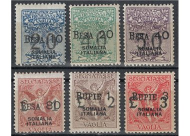 ITALIAN SOMALIA 1924 Postage due money order 6v MNH**