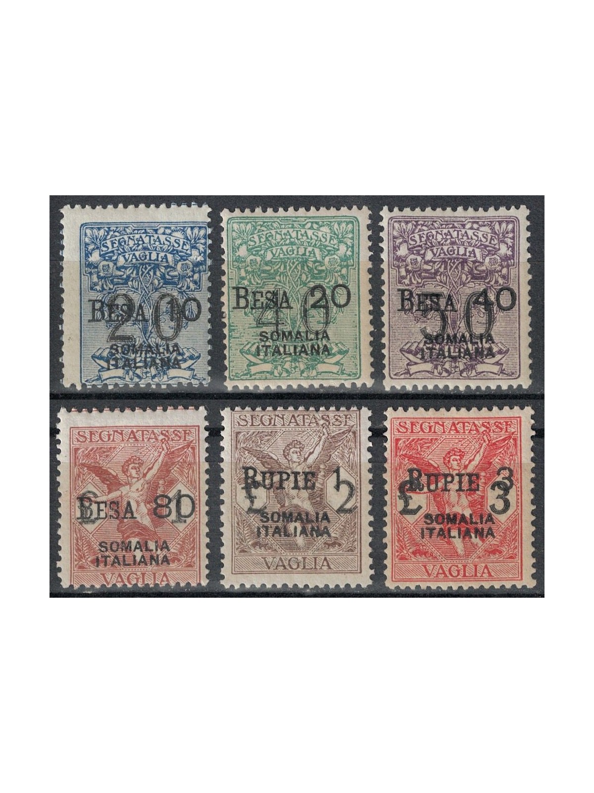 ITALIAN SOMALIA 1924 Postage due money order 6v MNH**