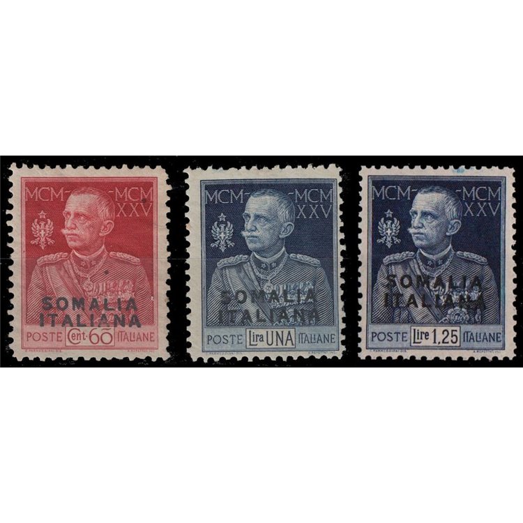 ITALIAN SOMALIA 1925-26 King's Jubilee dent. 11 3v MNH**
