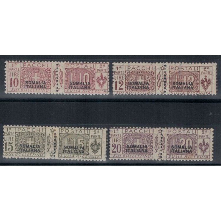 ITALIAN SOMALIA 1926 Postal parcels black overprint 2nd type 4v MNH**