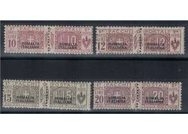 ITALIAN SOMALIA 1926 Postal parcels black overprint 2nd type 4v MNH**