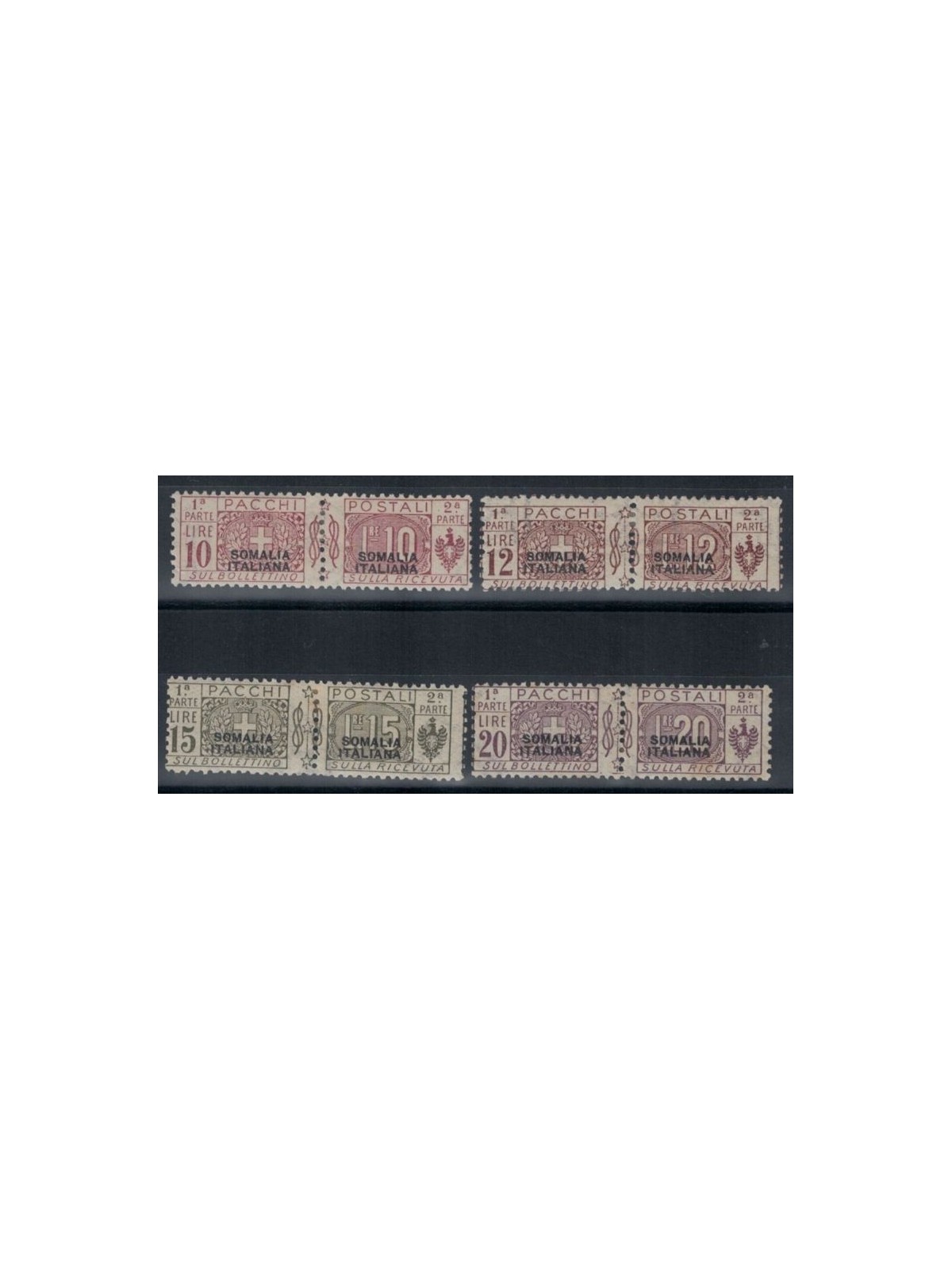 ITALIAN SOMALIA 1926 Postal parcels black overprint 2nd type 4v MNH**