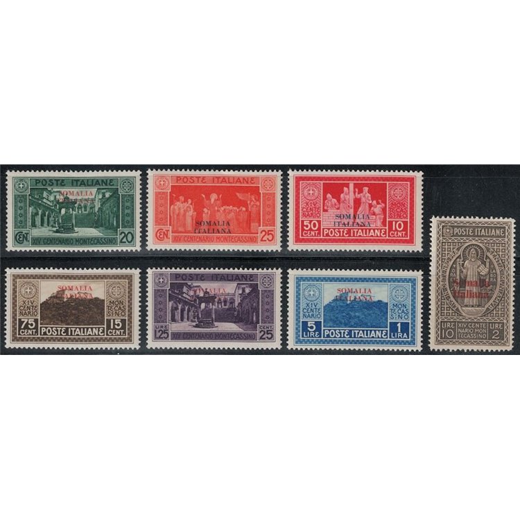 ITALIAN SOMALIA 1929 Abbey of Montecassino 7v MNH**