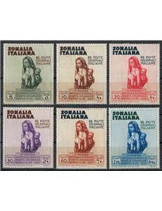 ITALIAN SOMALIA 1934 Colonial Art Exhibition 6v MNH**
