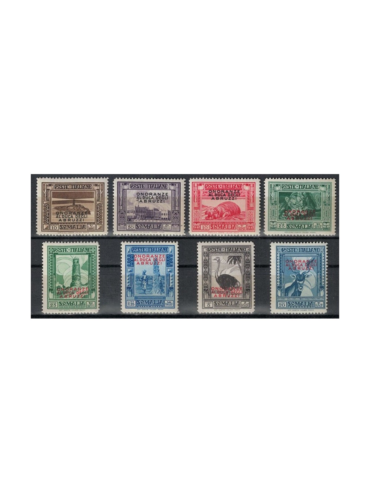 SOMALIA ITALIANA 1934 Onoranze al Duca degli Abruzzi 8v MNH**
