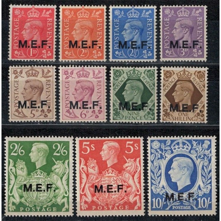 COLONIE (OCC. INGLESE) 1943-47 M.E.F. (Londra) 11v MH*
