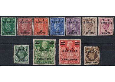 SOMALIA (BRITISH WEST) 1950 Overprinted BA 11v MH*