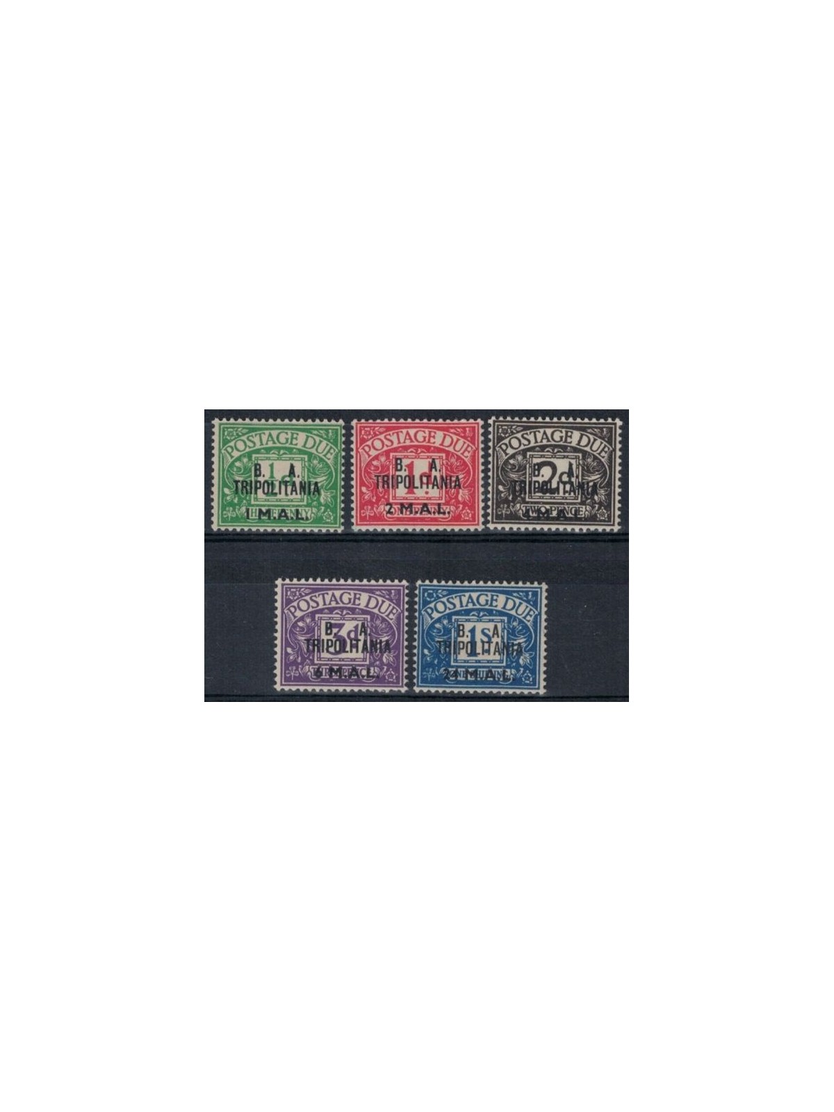 TRIPOLITANIA (WESTERN ENGLISH) 1950 Postage due overprinted BA 5v MH*