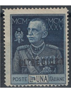 BEYOND GIUBA 1925-26 King's Jubilee £1 dent. 13¼ MH*