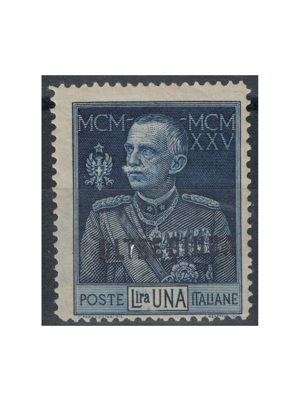 BEYOND GIUBA 1925-26 King's Jubilee £1 dent. 13¼ MH*