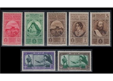 COLONIE EMISSIONI GENERALI 1932 Garibaldi (posta aerea) 7v MNH**