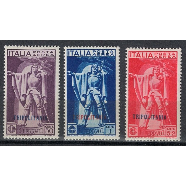 TRIPOLITANIA 1930 Francesco Ferrucci (airmail) 3v MNH**