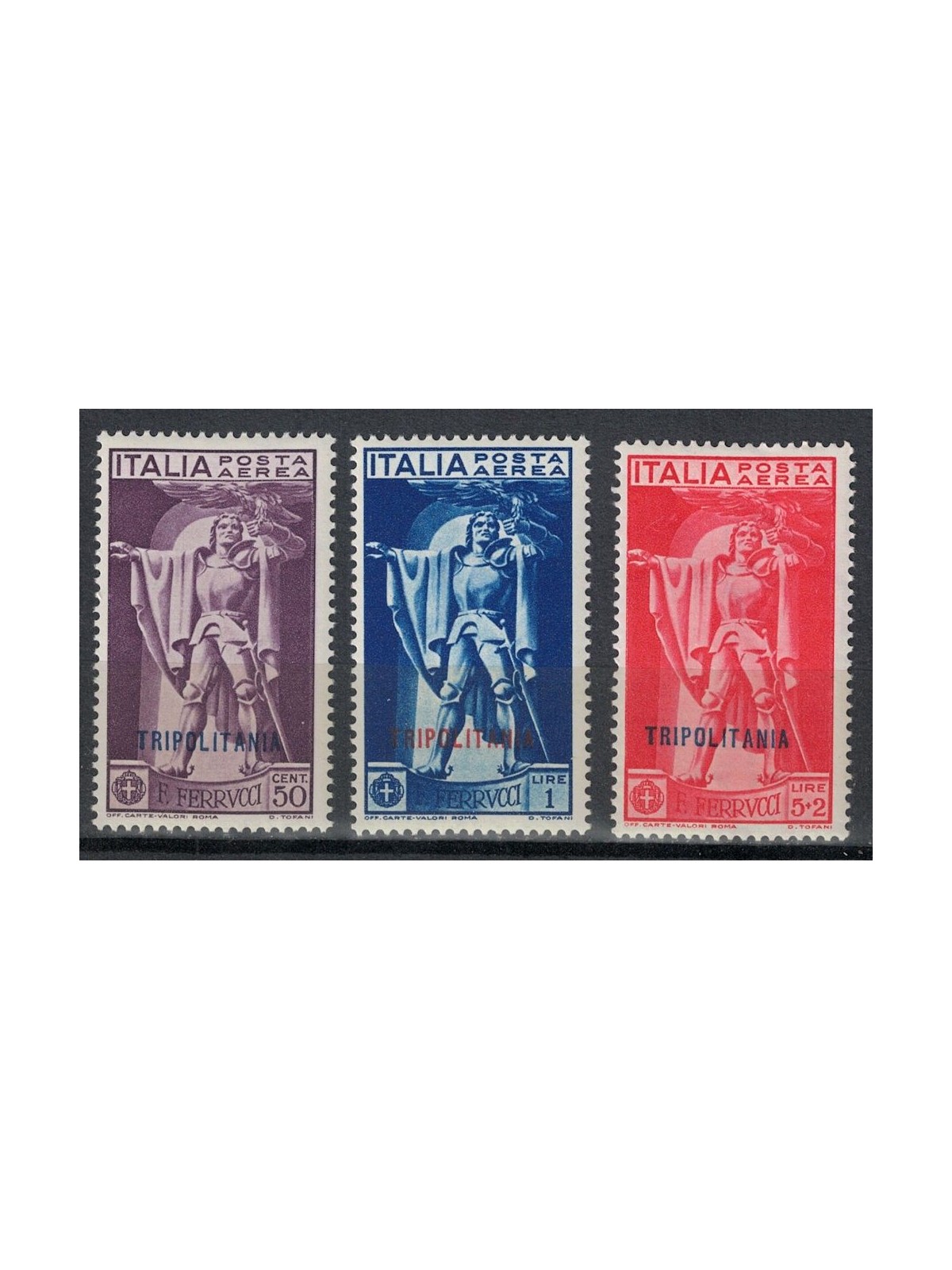 TRIPOLITANIA 1930 Francesco Ferrucci (posta aerea) 3v MNH**