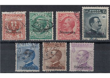 EGEO STAMPALIA 1912 Serie ordinaria 7v us