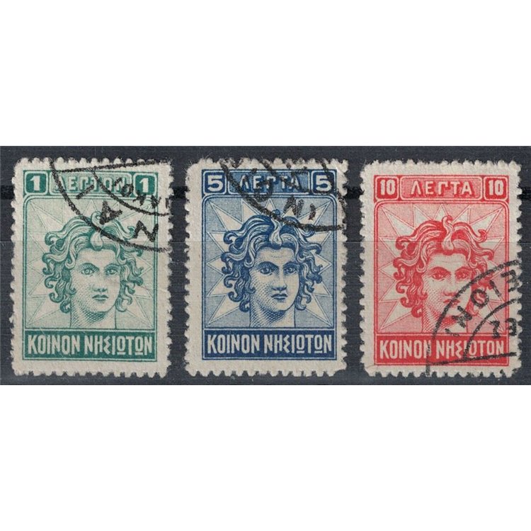 AEGEAN 1912 The Colossus of Rhodes 3v us