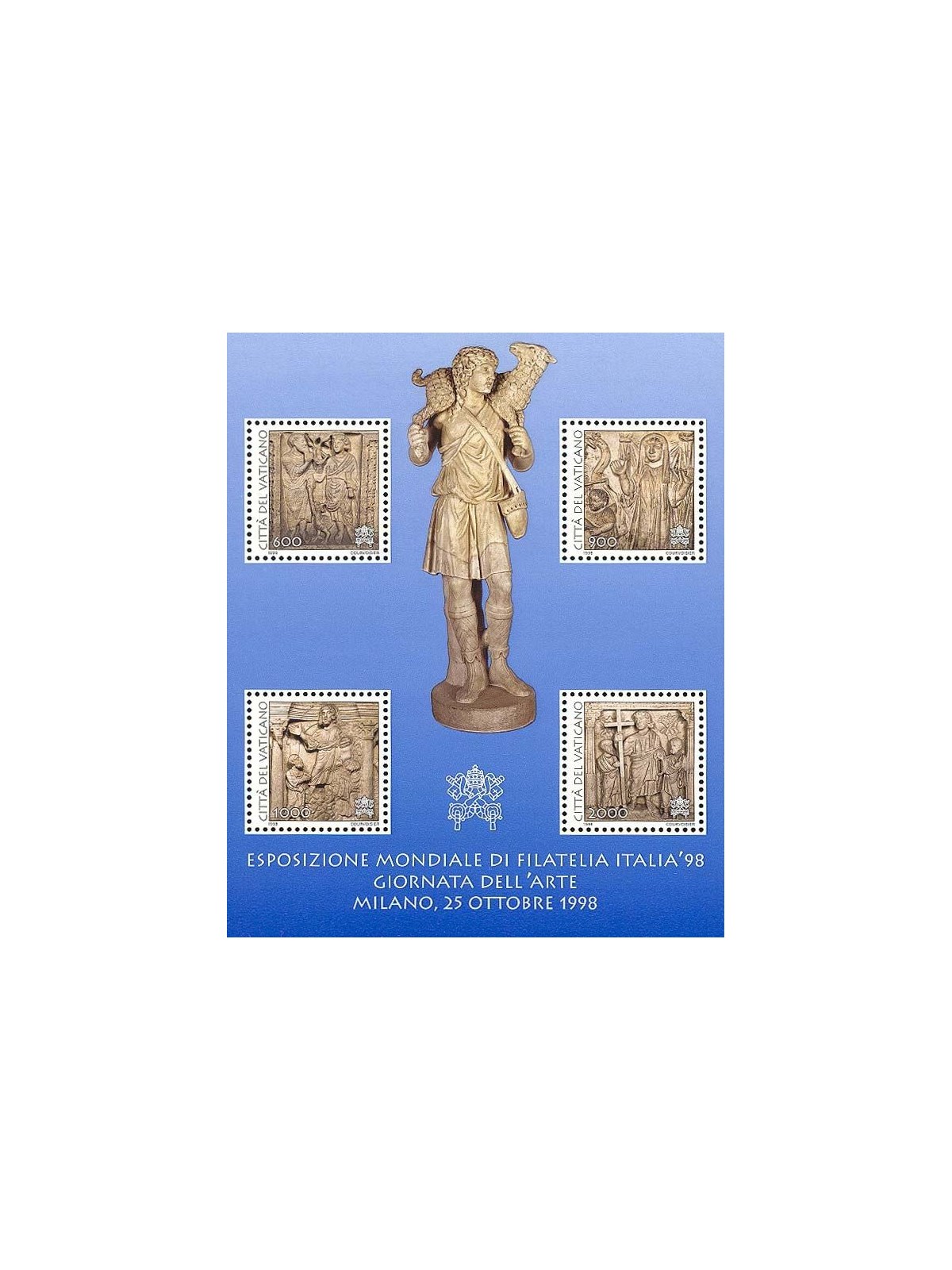 VATICANO 1998 Giornata dell'Arte BF MNH**