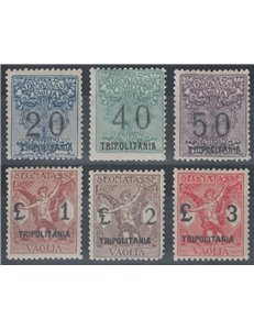 TRIPOLITANIA 1924 Postage due money order (mixed) 6v MH*