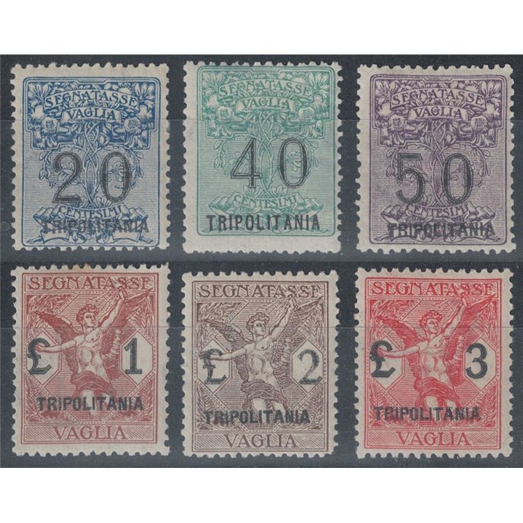 TRIPOLITANIA 1924 Postage due money order (mixed) 6v MH*
