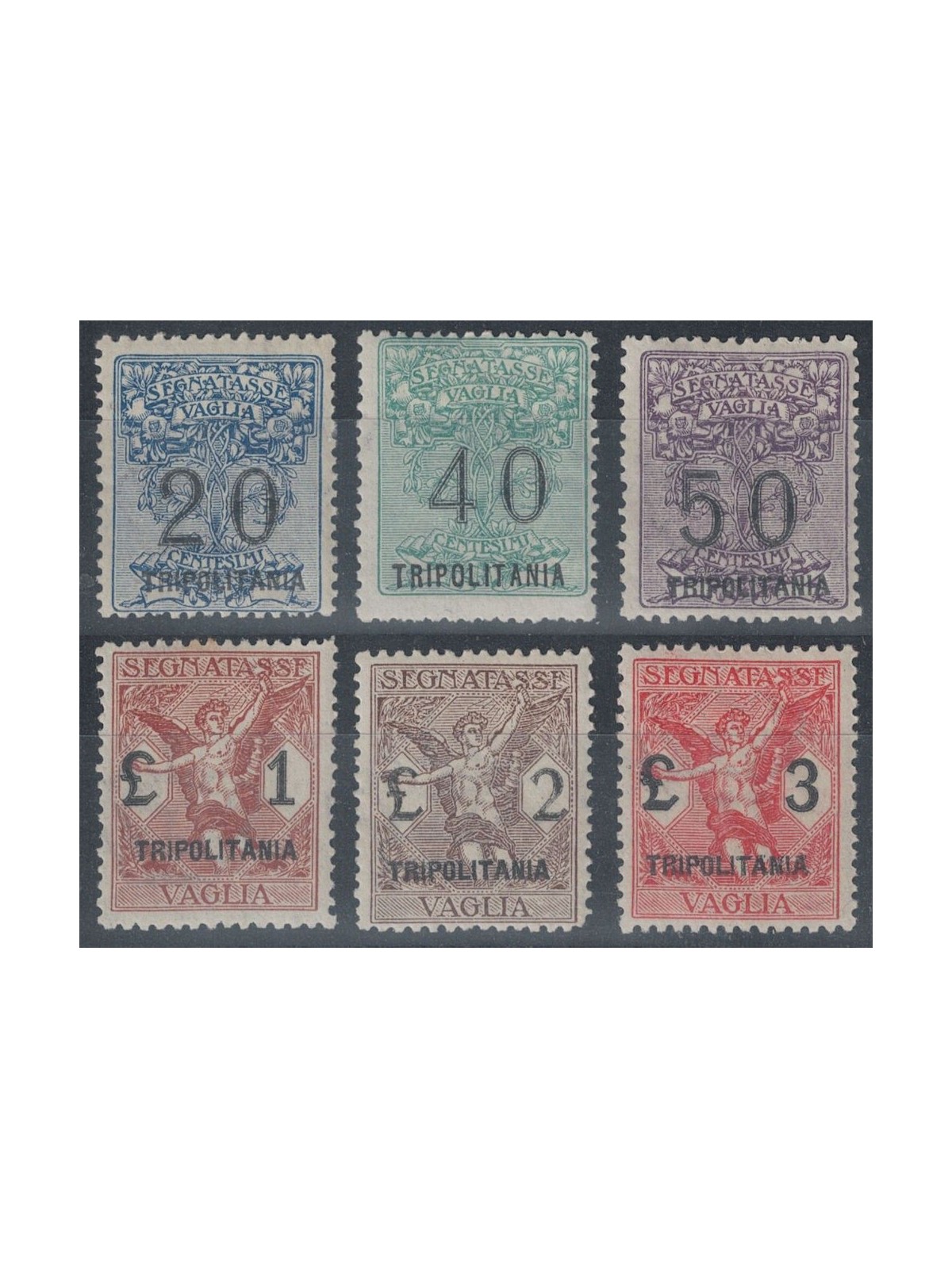 TRIPOLITANIA 1924 Postage due money order (mixed) 6v MH*