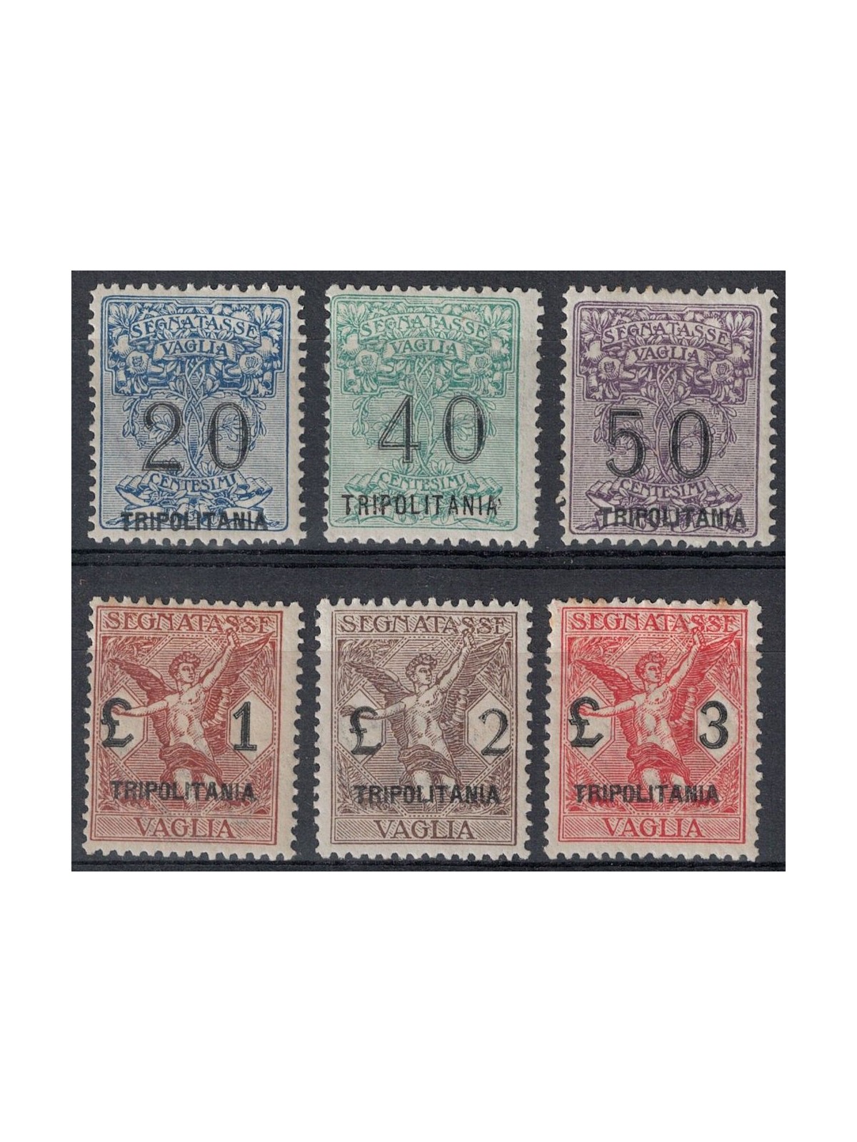 TRIPOLITANIA 1924 Postage due money order (mixed) 6v MNH**