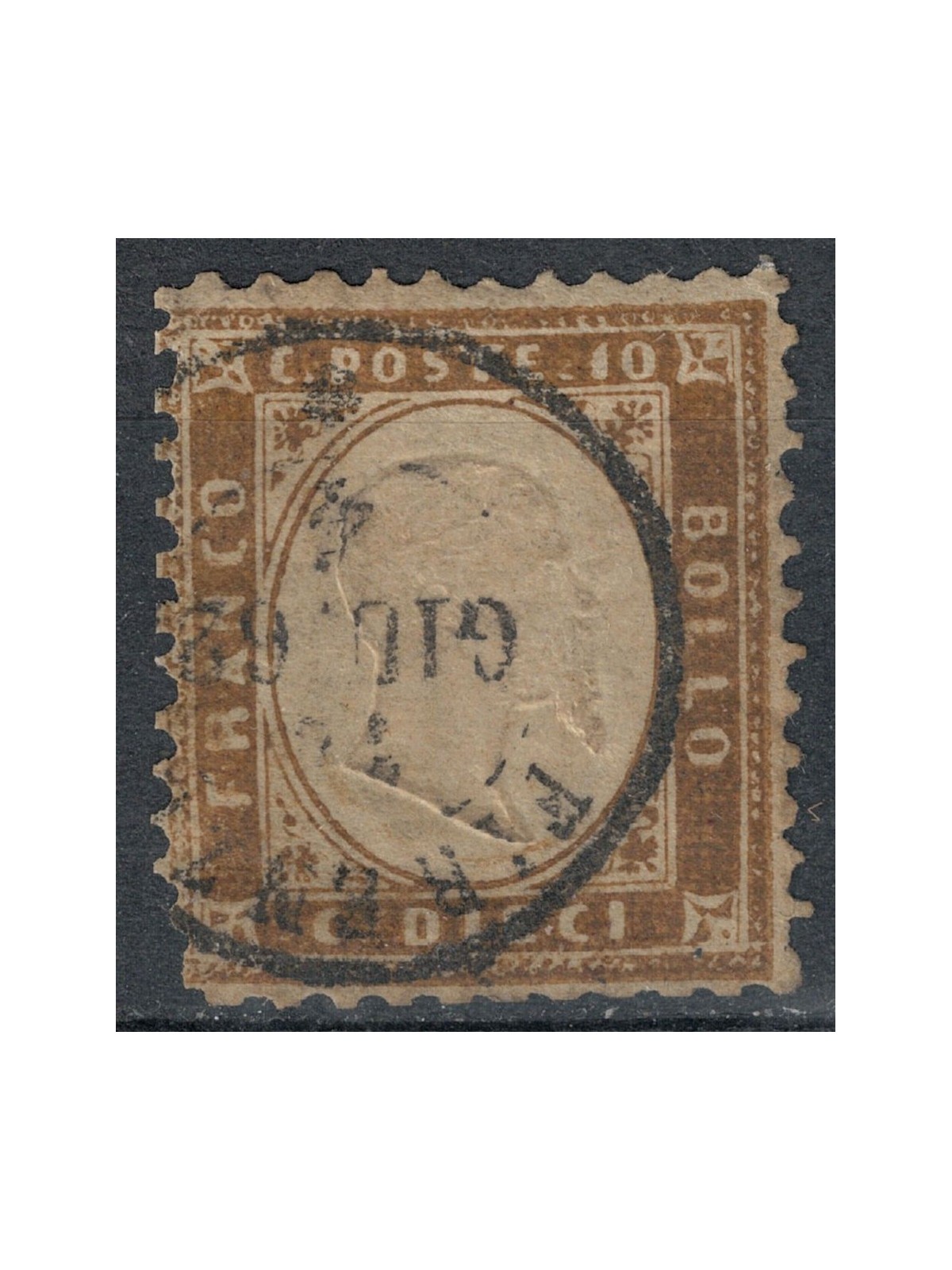 ITALIA REGNO 1862 10c bruno us