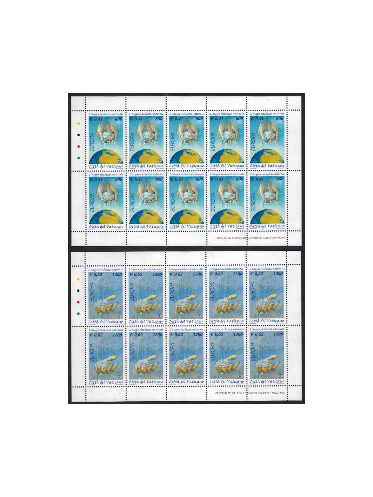 VATICANO 2001 Europa 2 MF MNH**