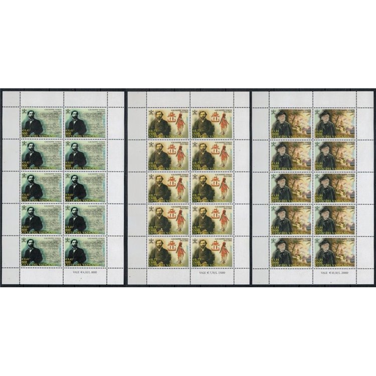 VATICANO 2001 Giuseppe Verdi 3 MF MNH**