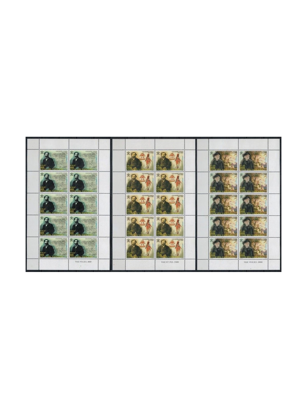 VATICAN 2001 Giuseppe Verdi 3 m/s MNH**