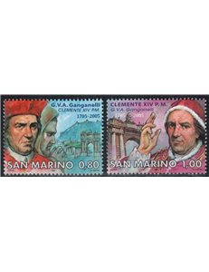 SAN MARINO 2005 Pope Clement XIV 2v MNH**