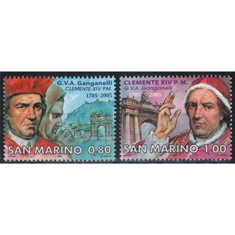 SAN MARINO 2005 Papa Clemente XIV 2v MNH**