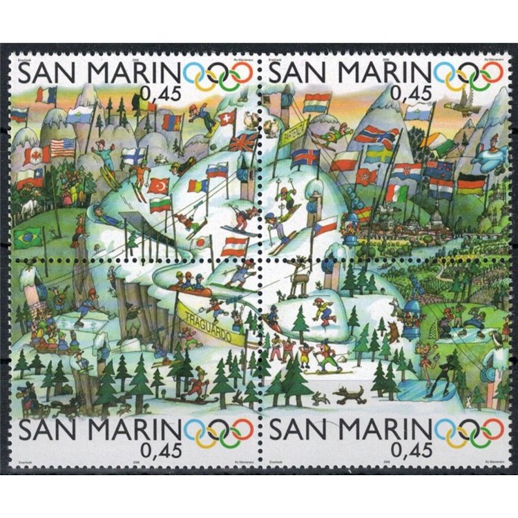 SAN MARINO 2006 Turin Winter Olympics 4v MNH**