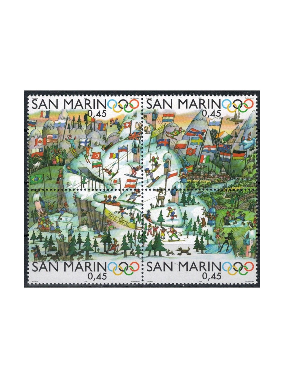 SAN MARINO 2006 Turin Winter Olympics 4v MNH**
