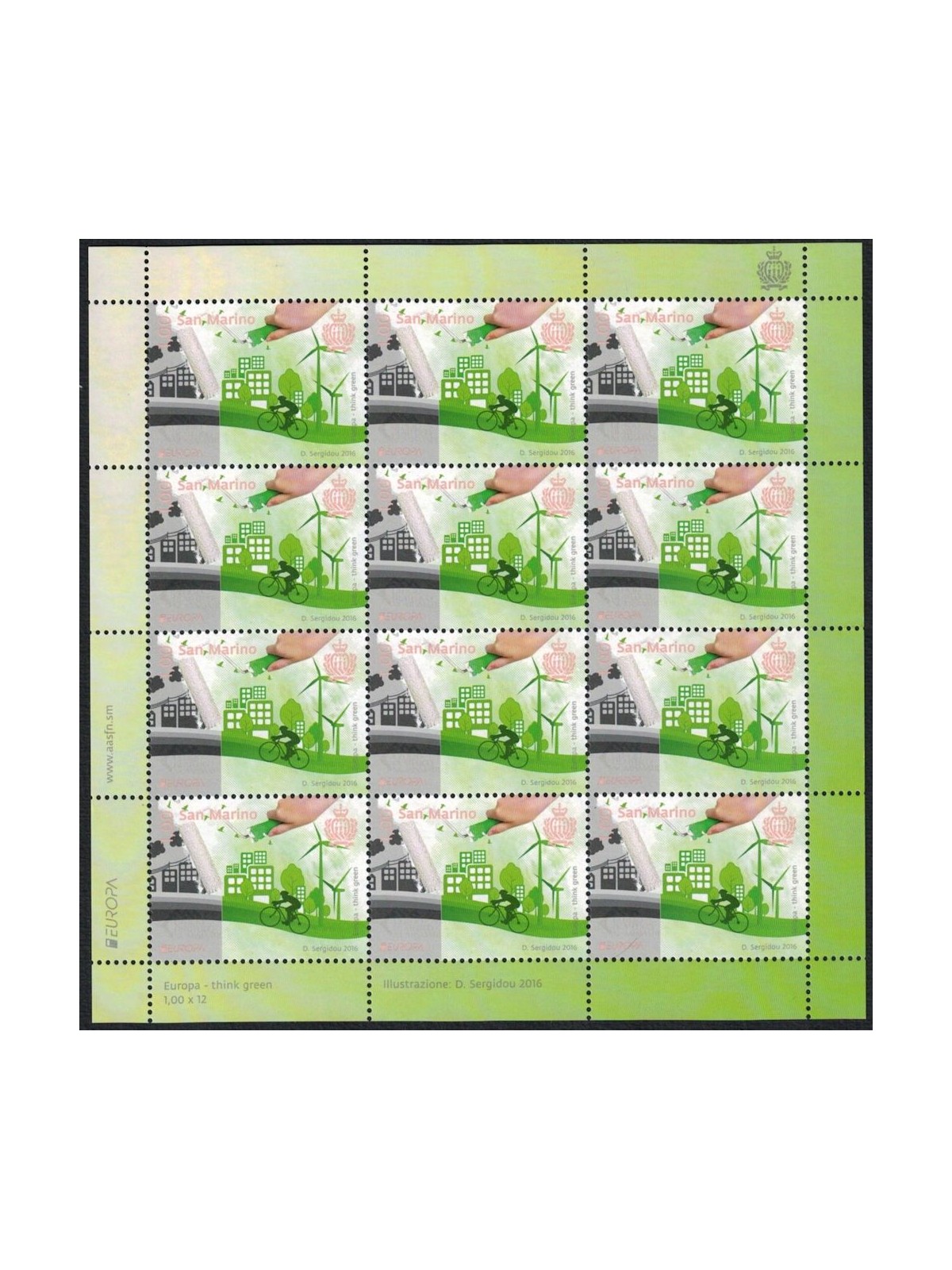SAN MARINO 2016 Europe m/s MNH**