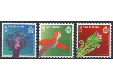 SAN MARINO 2016 World Poetry Day 3v MNH**
