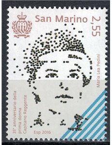 SAN MARINO 2016 Prima donna Capitano Reggente MNH**