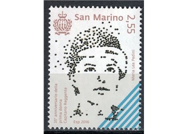 SAN MARINO 2016 First female Captain Regent MNH**