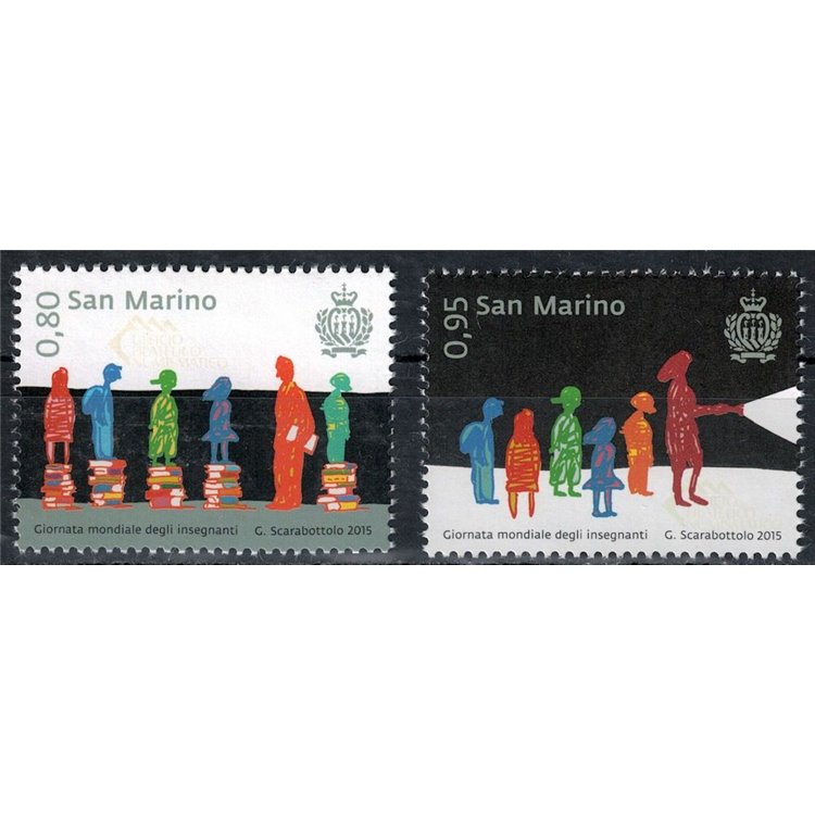 SAN MARINO 2015 Teachers' Day 2v MNH**