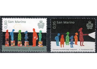 SAN MARINO 2015 Teachers' Day 2v MNH**