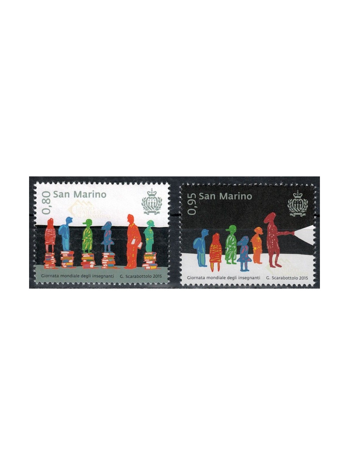 SAN MARINO 2015 Giornata degli Insegnanti 2v MNH**
