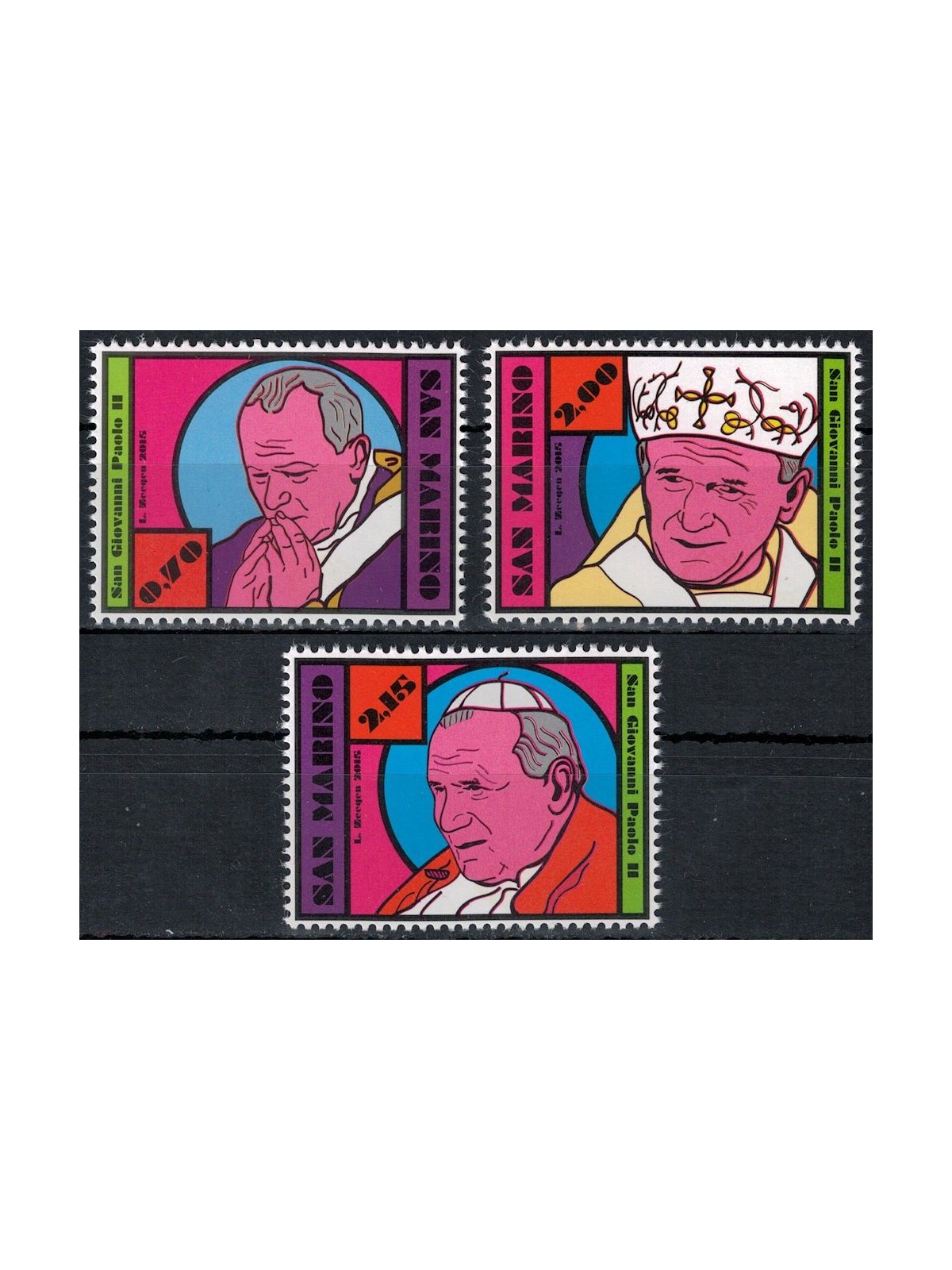 SAN MARINO 2015 Giovanni Paolo II 3v MNH**