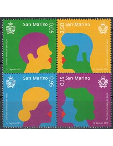 SAN MARINO 2015 Giornata del Bacio 4v MNH**