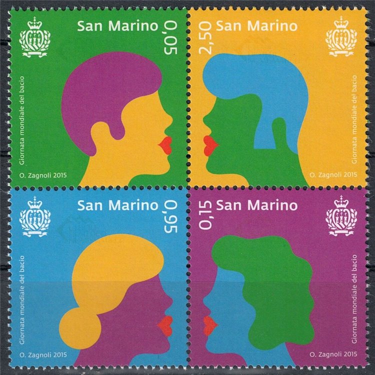 SAN MARINO 2015 Kissing Day 4v MNH**