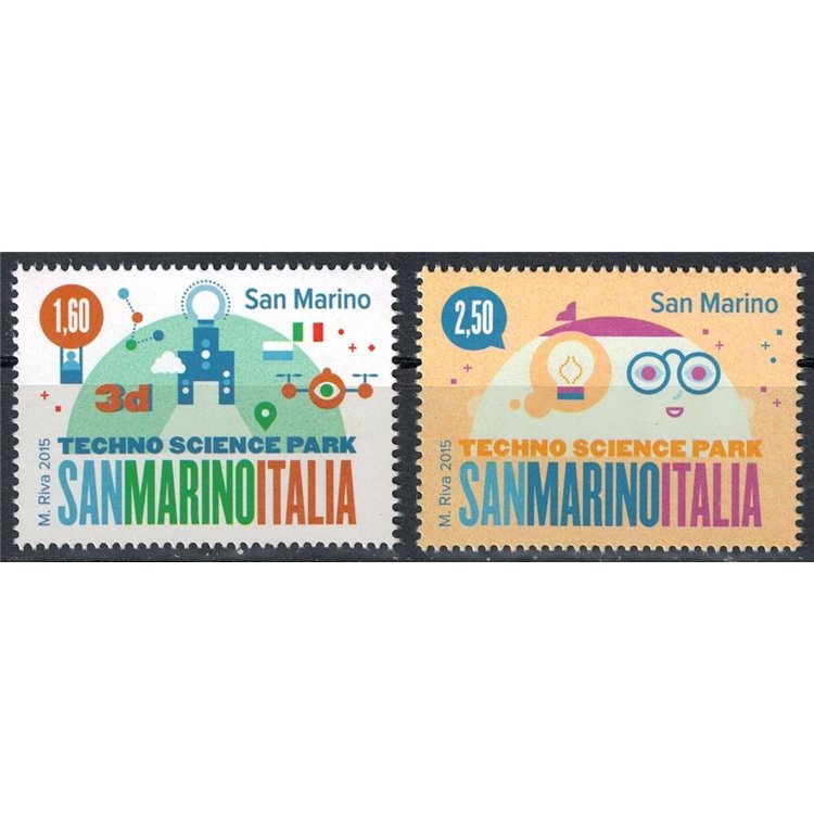 SAN MARINO 2015 Parco scientifico tecnologico 2v MNH**