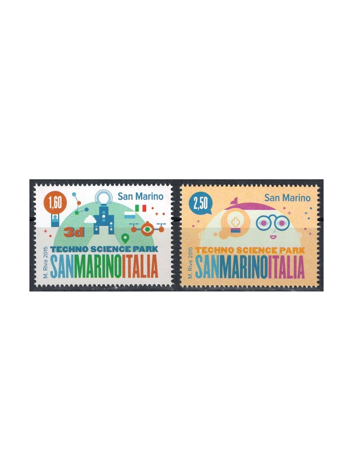 SAN MARINO 2015 Science and Technology Park 2v MNH**