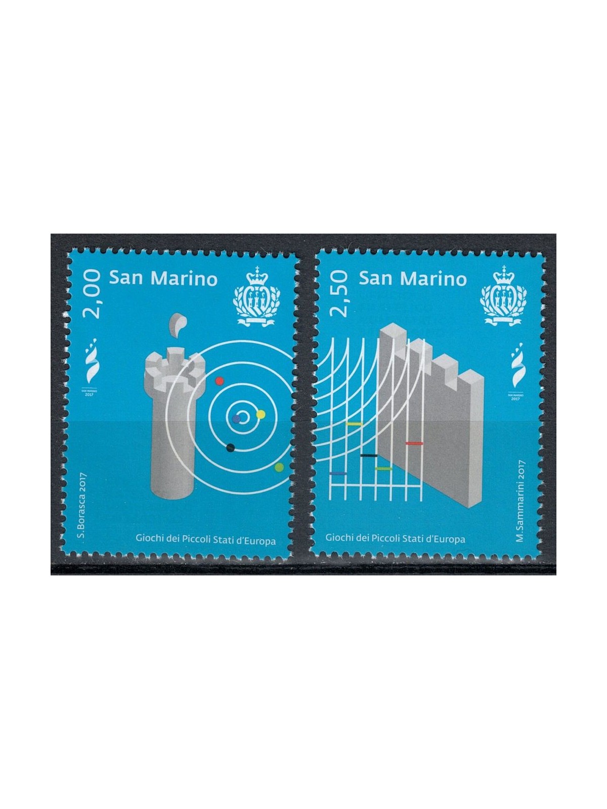 SAN MARINO 2017 Games of the Small States 2v MNH**