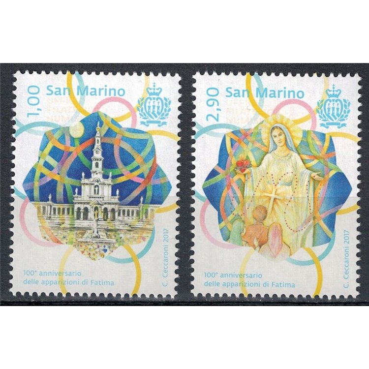 SAN MARINO 2017 Apparitions of Fatima 2v MNH**