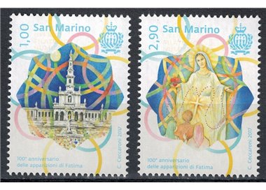 SAN MARINO 2017 Apparizioni di Fatima 2v MNH**